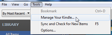 Go to your Amazon Kindle setting here.