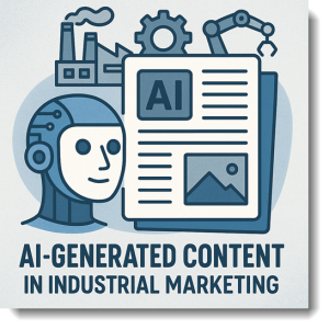 graphic of AI content in industrial marketing